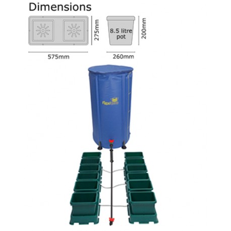 Autopot Easy2grow 12 Pot (8,5L) + Depósito