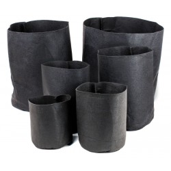 Maceta Root Text Redonda Negra 7,57 L