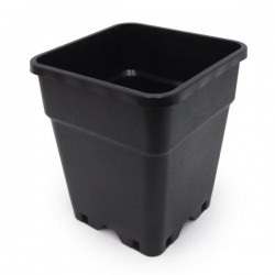 Maceta Pure Negra Cuadrada 11L