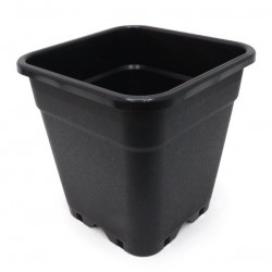 Maceta Pure Negra Cuadrada 18L