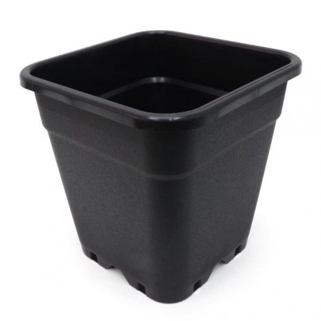 Maceta Pure Negra Cuadrada 18L
